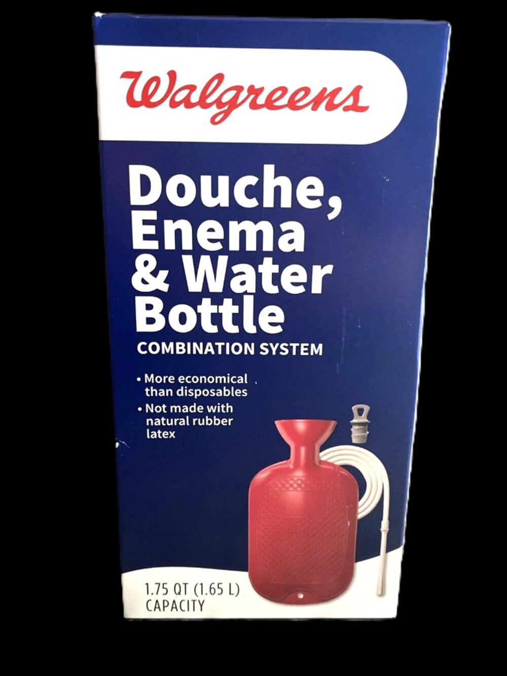 Walgreens Douche Enema Water Bottle System 1.75 QT Warm Cold Application Men